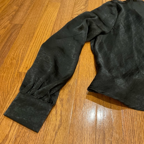 MENDOCINO BLACK SATIN TOP - Picture 7 of 15